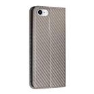 For iPhone 16e Carbon Fiber Texture Magnetic Flip Leather Phone Case(Grey) - 3