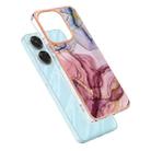 For Redmi 13 4G Electroplating Marble Dual-side IMD Phone Case(Rose Red 014) - 3