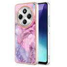 For Redmi 14C 4G Electroplating Marble Dual-side IMD Phone Case(Pink 013) - 1