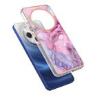 For Redmi 14C 4G Electroplating Marble Dual-side IMD Phone Case(Pink 013) - 3