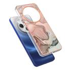 For Redmi 14C 4G Electroplating Marble Dual-side IMD Phone Case(Rose Gold 015) - 3