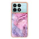 For Xiaomi Poco F6 Pro 5G Electroplating Marble Dual-side IMD Phone Case(Pink 013) - 2