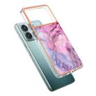 For Xiaomi Poco F6 Pro 5G Electroplating Marble Dual-side IMD Phone Case(Pink 013) - 3