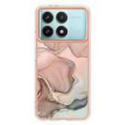 For Xiaomi Poco F6 Pro 5G Electroplating Marble Dual-side IMD Phone Case(Rose Gold 015) - 2
