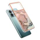 For Xiaomi Poco F6 Pro 5G Electroplating Marble Dual-side IMD Phone Case(Rose Gold 015) - 3