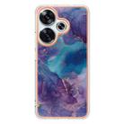 For Xiaomi Poco F6 5G Electroplating Marble Dual-side IMD Phone Case(Purple 016) - 2