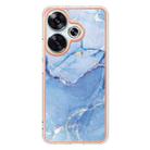 For Xiaomi Poco F6 5G Electroplating Marble Dual-side IMD Phone Case(Blue 018) - 2