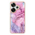 For Xiaomi Poco F6 5G Electroplating Marble Dual-side IMD Phone Case(Pink 013) - 2