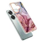 For Xiaomi Poco F6 5G Electroplating Marble Dual-side IMD Phone Case(Rose Red 014) - 3