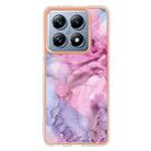 For Xiaomi 14T Electroplating Marble Dual-side IMD Phone Case(Pink 013) - 2