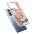 For Xiaomi 14T Electroplating Marble Dual-side IMD Phone Case(Rose Gold 015) - 3