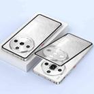 For ZTE nubia Z60S Pro Snap Buckle Metal Frame Frosted Phone Case(Silver) - 1