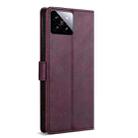 For Xiaomi 13 N.BEKUS CSJ-P1 Solid Color Leather Phone Case(Wine Red) - 3