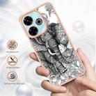 For Redmi 13 4G Electroplating Marble Dual-side IMD Phone Case(Totem Elephant) - 2