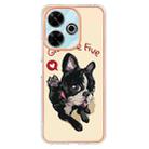 For Redmi 13 4G Electroplating Marble Dual-side IMD Phone Case(Lucky Dog) - 3