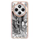 For Redmi 14C 4G Electroplating Marble Dual-side IMD Phone Case(Totem Elephant) - 3