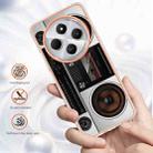 For Redmi 14C 4G Electroplating Marble Dual-side IMD Phone Case(Retro Radio) - 2