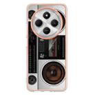 For Redmi 14C 4G Electroplating Marble Dual-side IMD Phone Case(Retro Radio) - 3