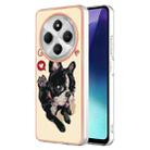 For Redmi 14C 4G Electroplating Marble Dual-side IMD Phone Case(Lucky Dog) - 1