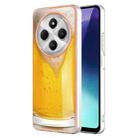 For Redmi 14C 4G Electroplating Marble Dual-side IMD Phone Case(Draft Beer) - 1