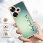 For Xiaomi Poco F6 5G Electroplating Marble Dual-side IMD Phone Case(Smile) - 2