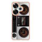 For Xiaomi Poco F6 5G Electroplating Marble Dual-side IMD Phone Case(Retro Radio) - 3