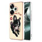 For Xiaomi Poco F6 5G Electroplating Marble Dual-side IMD Phone Case(Lucky Dog) - 1