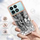 For Xiaomi Poco F6 Pro 5G Electroplating Marble Dual-side IMD Phone Case(Totem Elephant) - 2