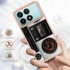 For Xiaomi Poco F6 Pro 5G Electroplating Marble Dual-side IMD Phone Case(Retro Radio) - 2