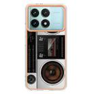 For Xiaomi Poco F6 Pro 5G Electroplating Marble Dual-side IMD Phone Case(Retro Radio) - 3