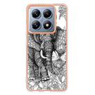 For Xiaomi 14T Electroplating Marble Dual-side IMD Phone Case(Totem Elephant) - 3