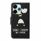 For Redmi 13 4G Colored Drawing Pattern Leather Phone Case(Penguin) - 3