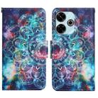 For Xiaomi Redmi 13 4G Colored Drawing Pattern Leather Phone Case(Star Mandala) - 1