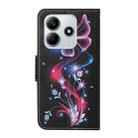 For Redmi Note 14 5G Colored Drawing Pattern Leather Phone Case(Fluorescent Butterfly) - 3