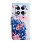 For Redmi Note 14 Pro 5G Colored Drawing Pattern Leather Phone Case(Purple Butterfly) - 3