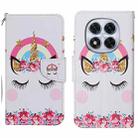 For Redmi Note 14 Pro 5G Colored Drawing Pattern Leather Phone Case(Crown) - 1