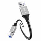 USB 3.0 A Male to USB-B Square Interface Printer Data Transmission Adapter Cable, Length:0.3m - 1