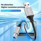 USB 3.0 A Male to USB-B Square Interface Printer Data Transmission Adapter Cable, Length:0.3m - 3