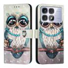 For Redmi K70 Ultra 5G Global 3D Painting Horizontal Flip Leather Phone Case(Grey Owl) - 2