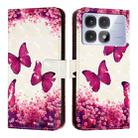 For Redmi K70 Ultra 5G Global 3D Painting Horizontal Flip Leather Phone Case(Rose Butterfly) - 2