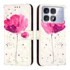 For Redmi K70 Ultra 5G Global 3D Painting Horizontal Flip Leather Phone Case(Flower) - 2