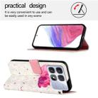 For Redmi K70 Ultra 5G Global 3D Painting Horizontal Flip Leather Phone Case(Flower) - 3