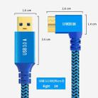 USB 3.0 A to Micro B 3.0 Male Mobile Hard Drive Data Connection Cable, Length:1m(Blue) - 2