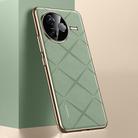 For Redmi K80 Plain Leather PC Phone Case(Green) - 1