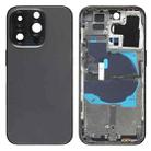 For iPhone 14 Pro Battery Back Cover with Power + Volume Flex Cable + Wireless Charging Module, Version:China Version(Black) - 1
