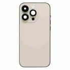 For iPhone 14 Pro Battery Back Cover with Power + Volume Flex Cable + Wireless Charging Module, Version:US Version(Gold) - 2