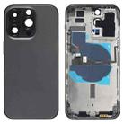 For iPhone 14 Pro Max Battery Back Cover with Power + Volume Flex Cable + Wireless Charging Module, Version:China Version(Black) - 1