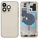 For iPhone 14 Pro Max Battery Back Cover with Power + Volume Flex Cable + Wireless Charging Module, Version:CE EU Version(Gold) - 1