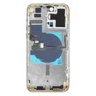 For iPhone 14 Pro Max Battery Back Cover with Power + Volume Flex Cable + Wireless Charging Module, Version:CE EU Version(Gold) - 3