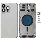 For iPhone 14 Pro Max Battery Back Cover with Side Keys & Card Tray, Version:US Version(Silver) - 1